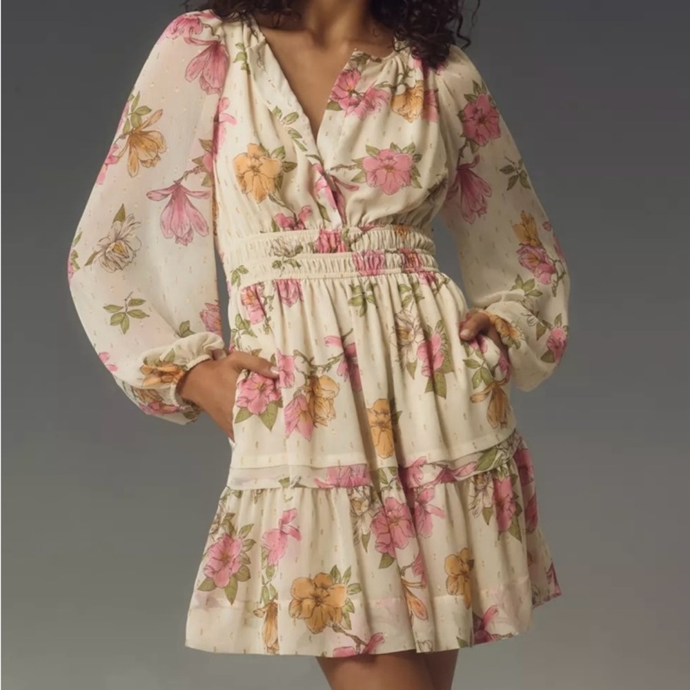 NWT Anthropologie/Maeve The Somerset Long-Sleeve Mini
Dress - Picture 1 of 6